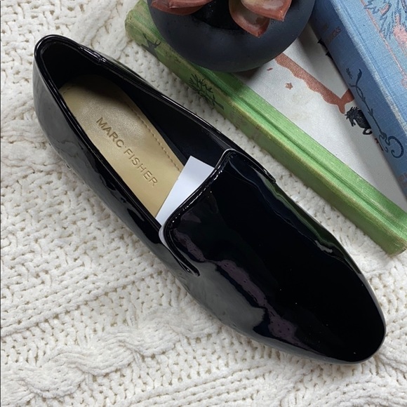 Marc Fisher Abree Loafers Black Patent Leather - Picture 2 of 5
